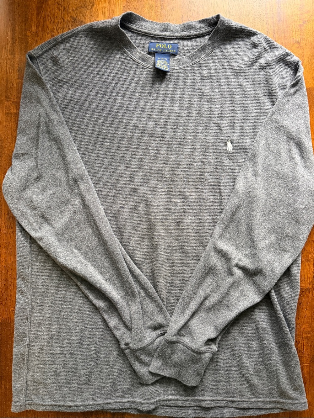 Polo by Ralph Lauren Gray Long-Sleeve Waffle Thermal Shirt